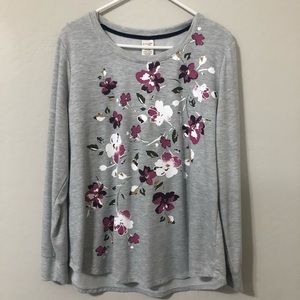 Grey and a Floral Long Sleeve